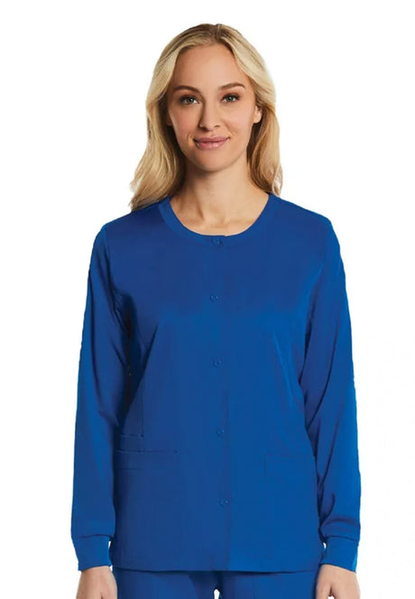 Elements by Alexanders Uniforms Women's 3-Pocket 4-Way Stretch Snap Button Scrub Jacket