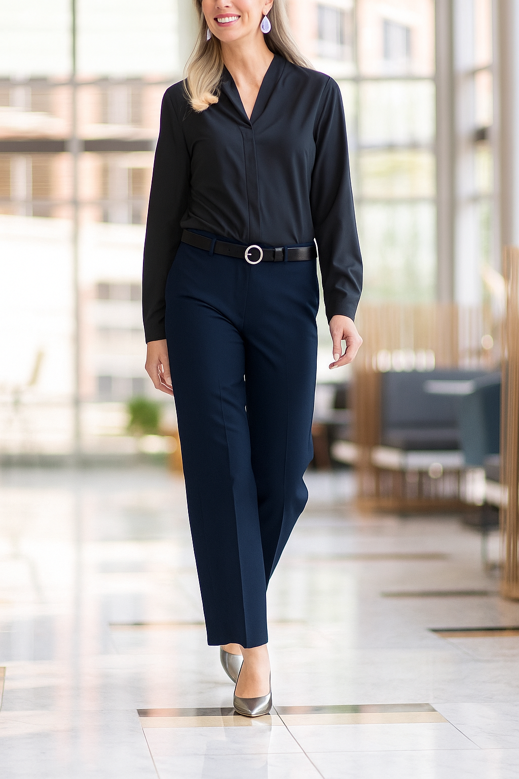 Edwards® Synergy Ladies Traditional Navy Dress Pant