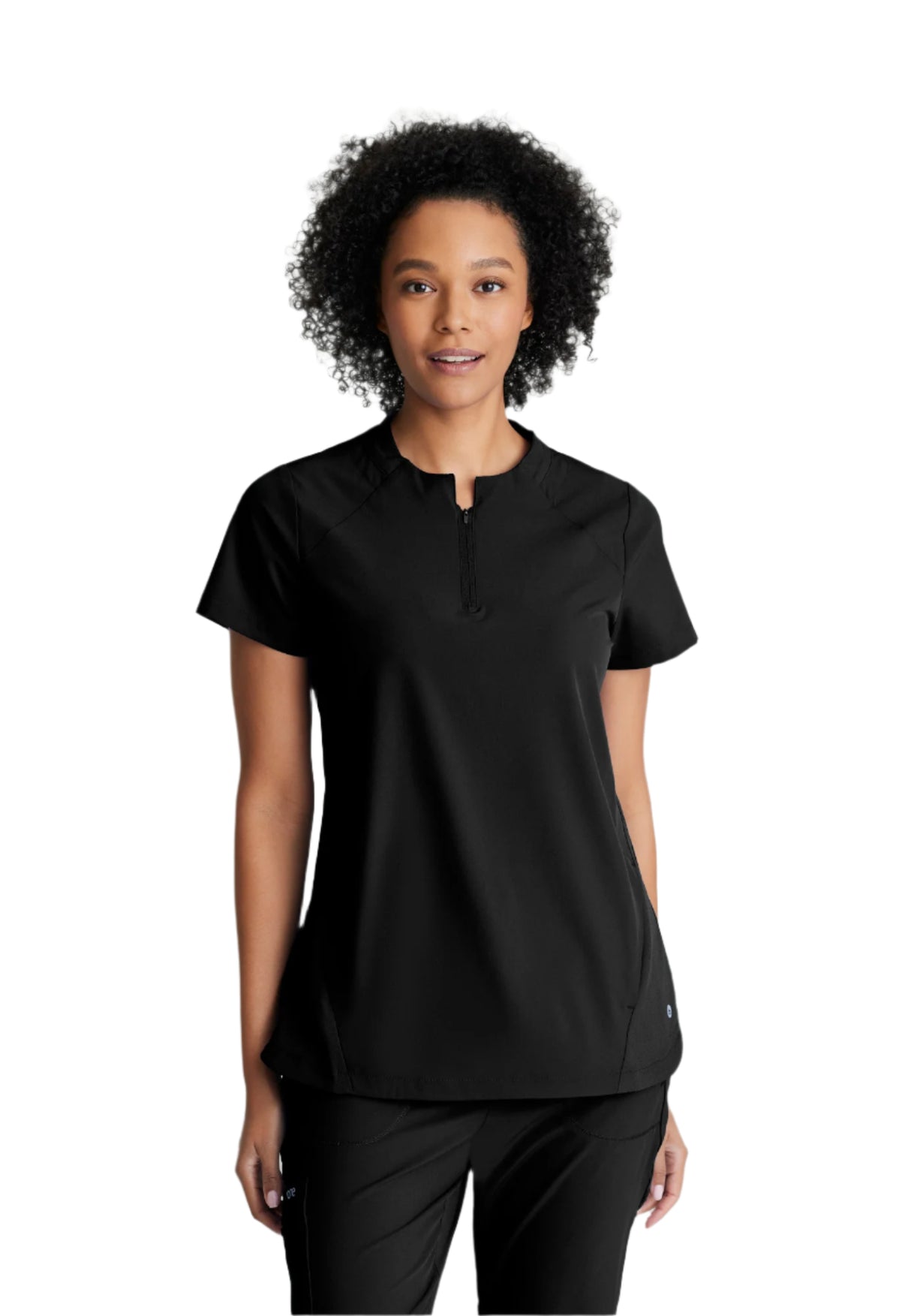 Barco One Women's Flux 2-Pocket Banded Zip Collar Top