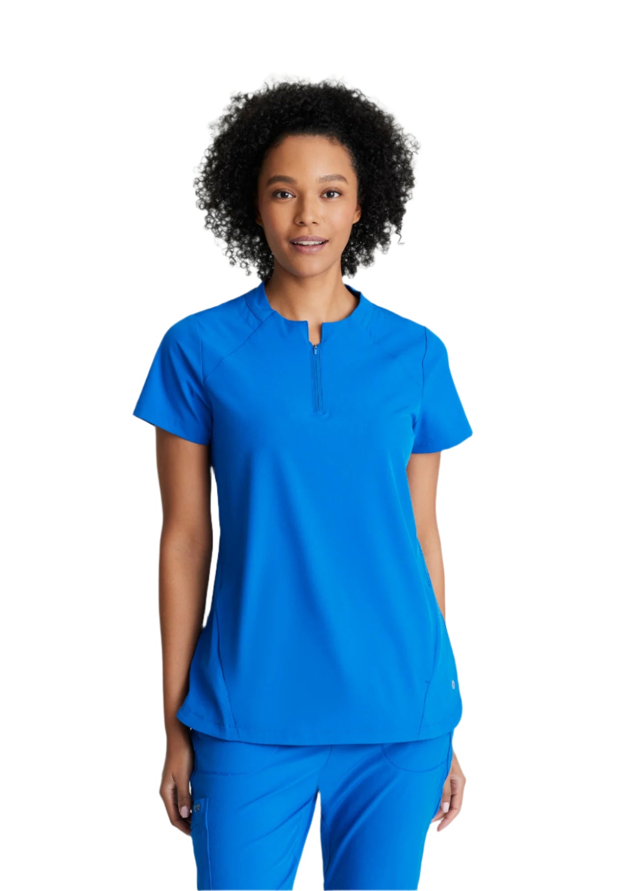 Barco One Women's Flux 2-Pocket Banded Zip Collar Top