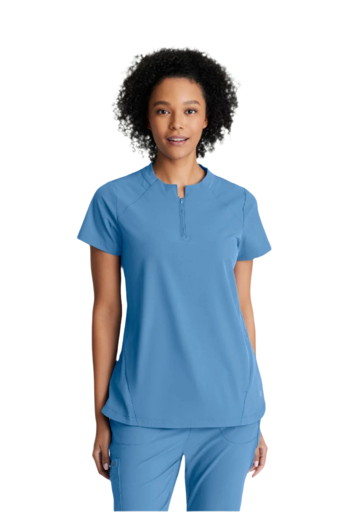 Barco One Women's Flux 2-Pocket Banded Zip Collar Top