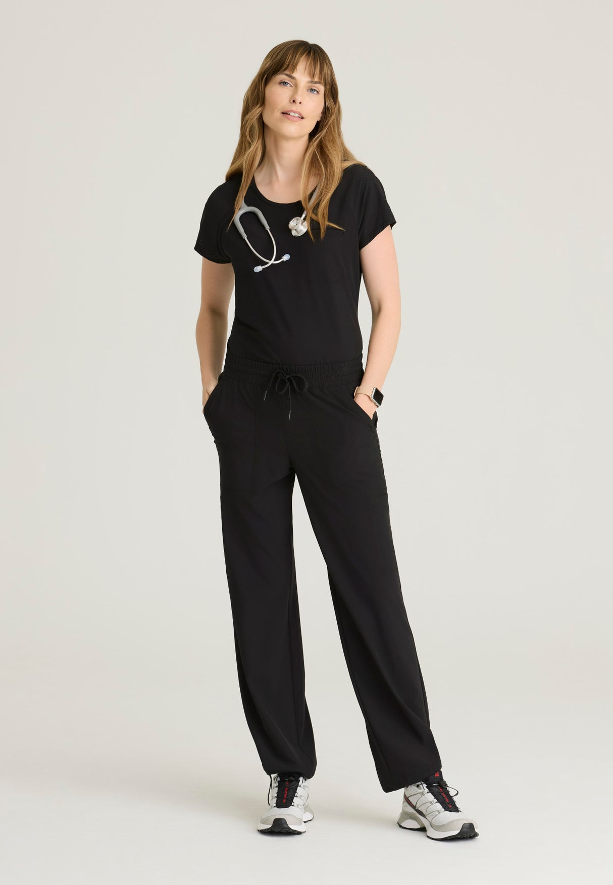 Barco One Women's 1 Pocket Raglan Sleeve Tuck-in Top