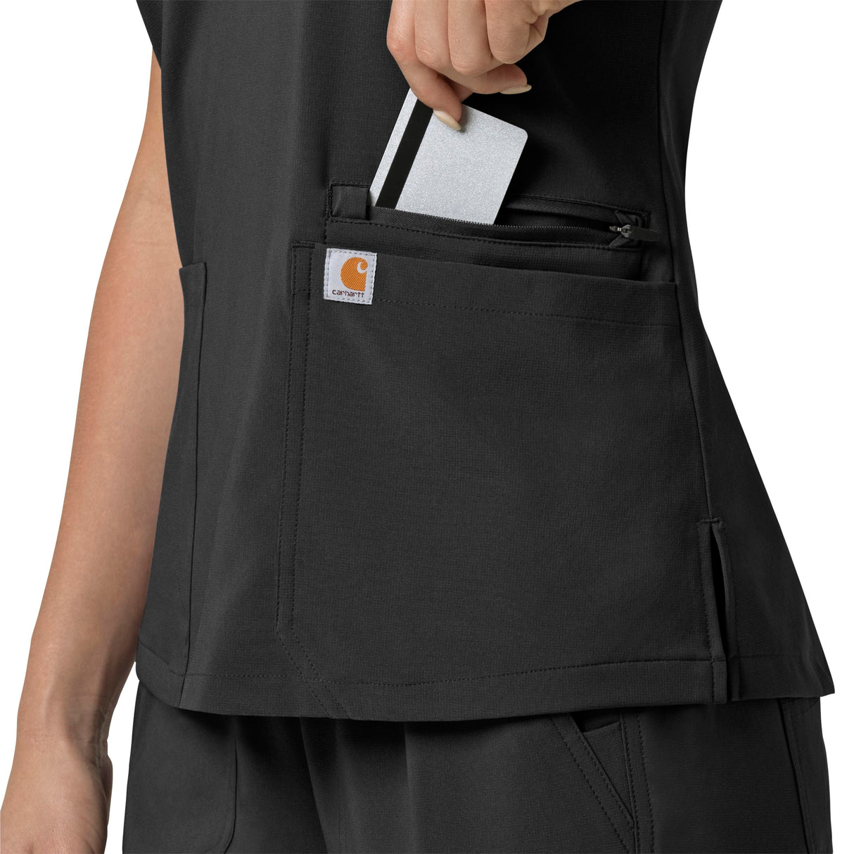 Carhartt® Force Cross-Flex Women's Flex Panel V-Neck Scrub Top