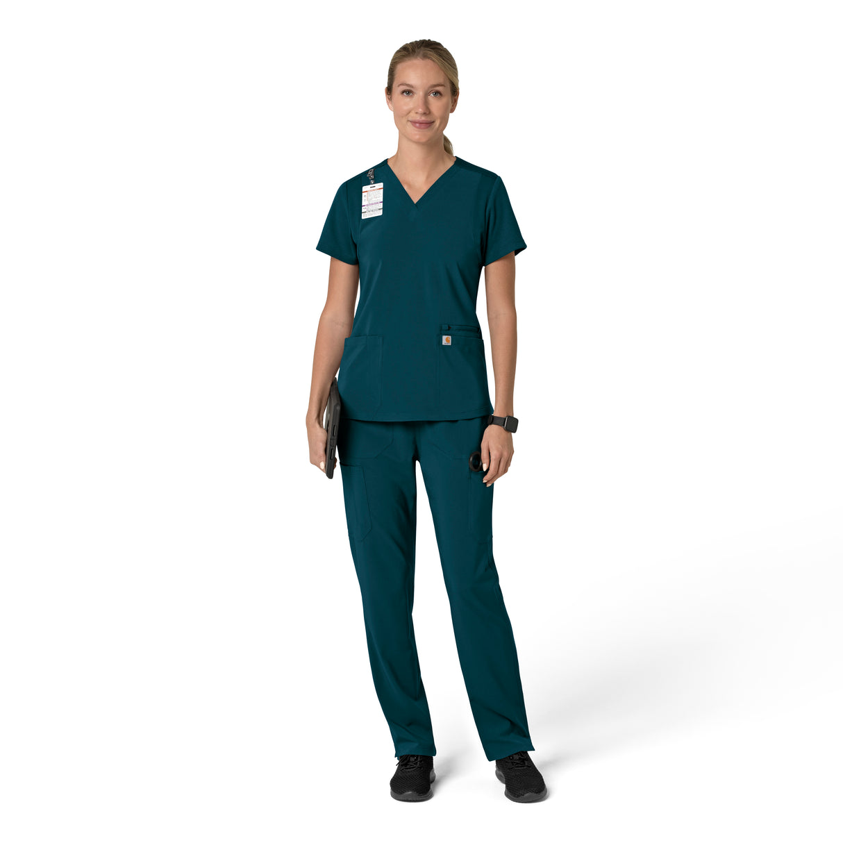 Carhartt® Force Cross-Flex Women's Flex Panel V-Neck Scrub Top