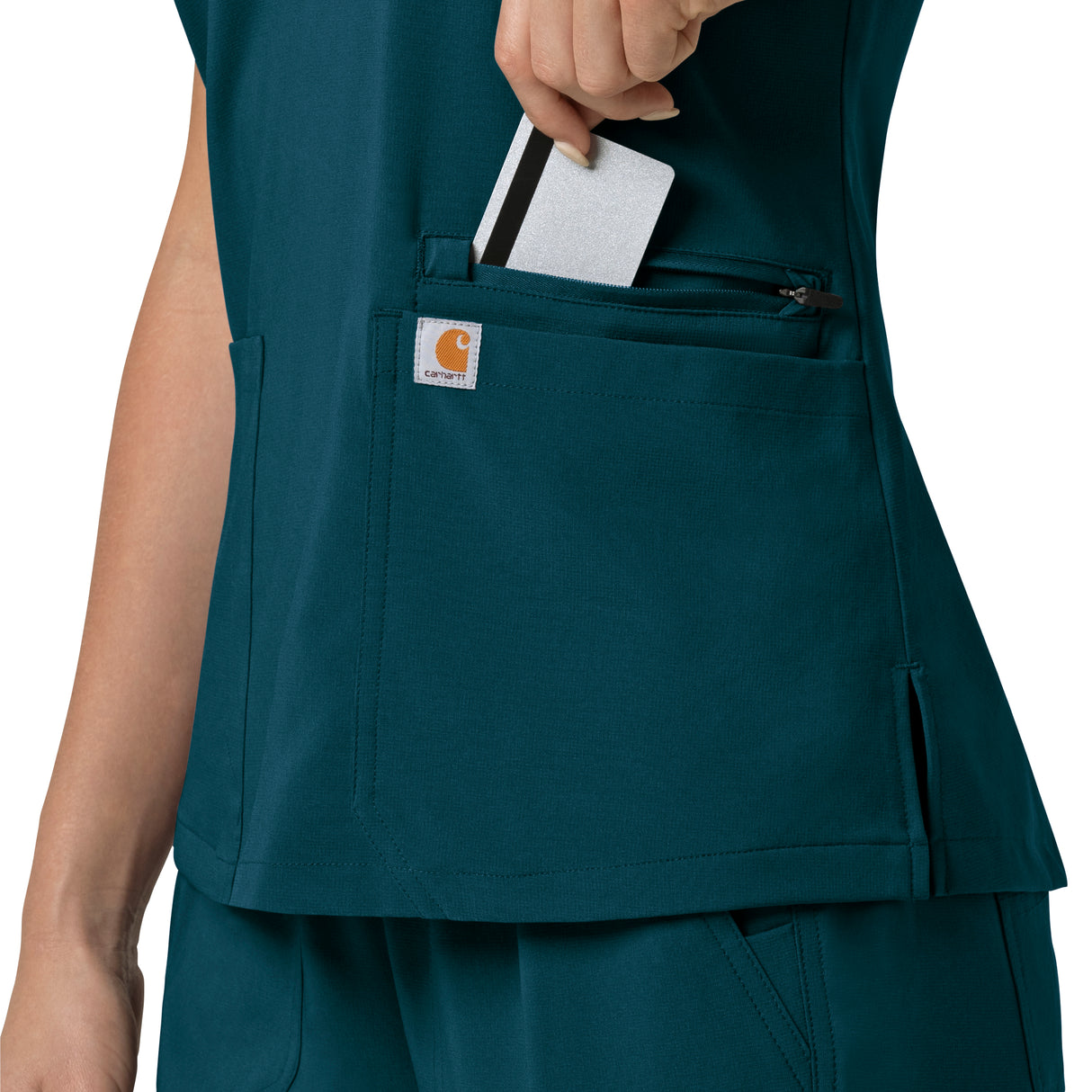 Carhartt® Force Cross-Flex Women's Flex Panel V-Neck Scrub Top