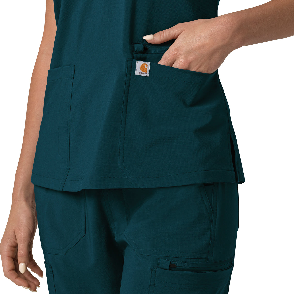 Carhartt® Force Cross-Flex Women's Flex Panel V-Neck Scrub Top