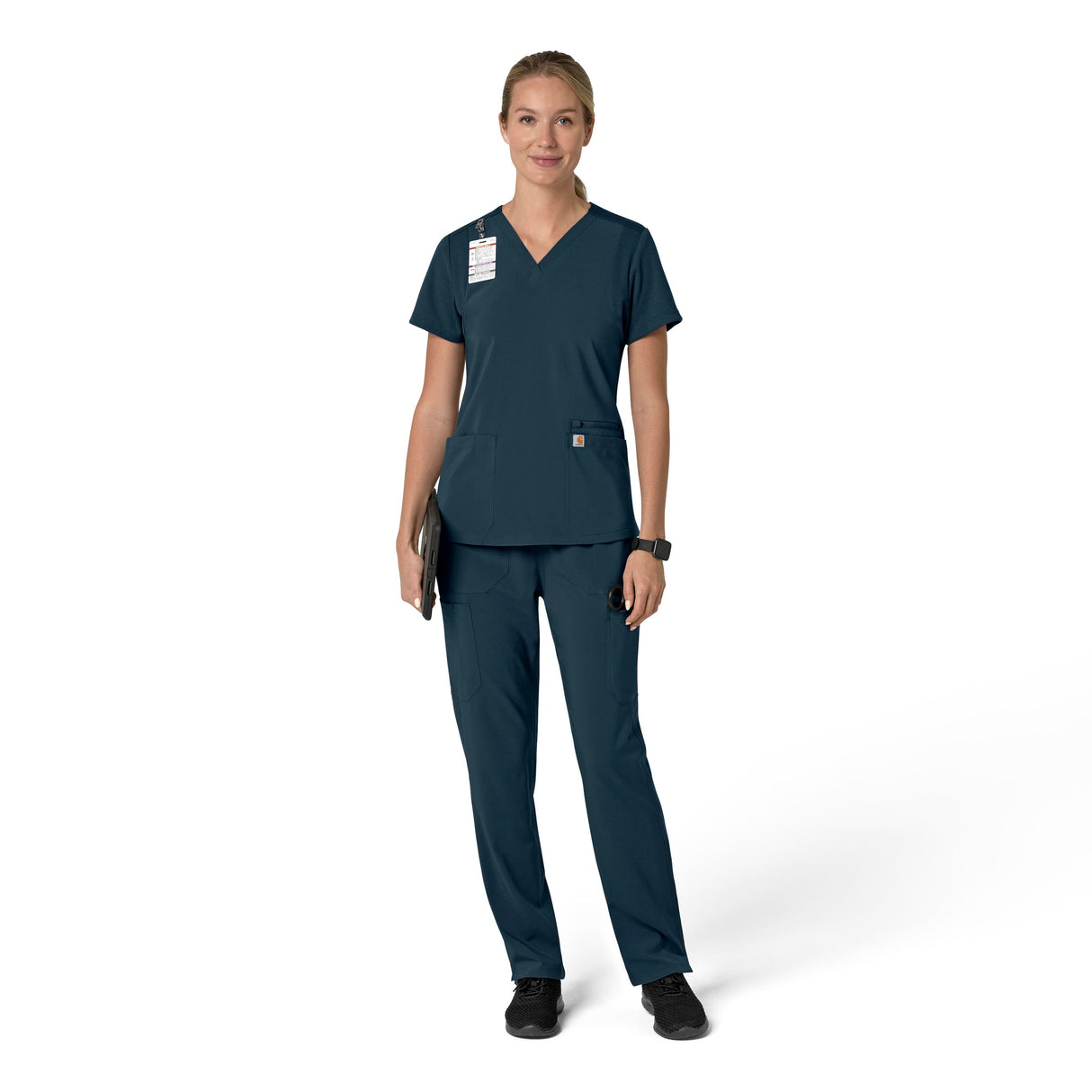 Carhartt® Force Cross-Flex Women's Flex Panel V-Neck Scrub Top