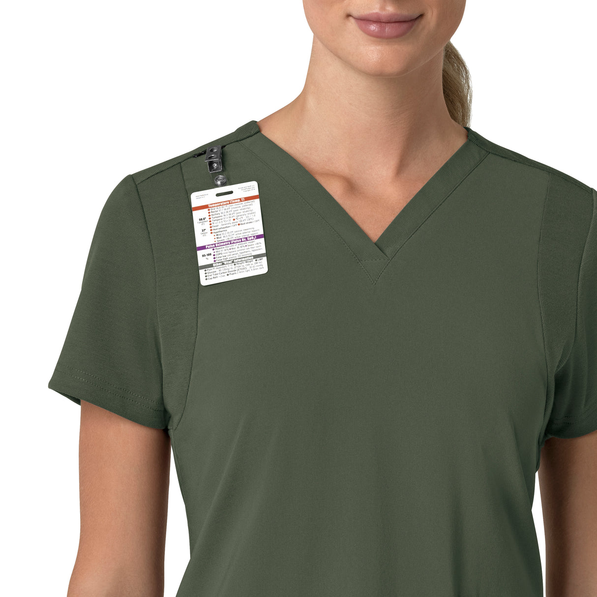 Carhartt® Force Cross-Flex Women's Flex Panel V-Neck Scrub Top