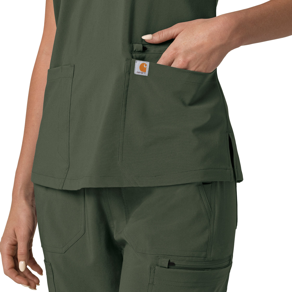 Carhartt® Force Cross-Flex Women's Flex Panel V-Neck Scrub Top