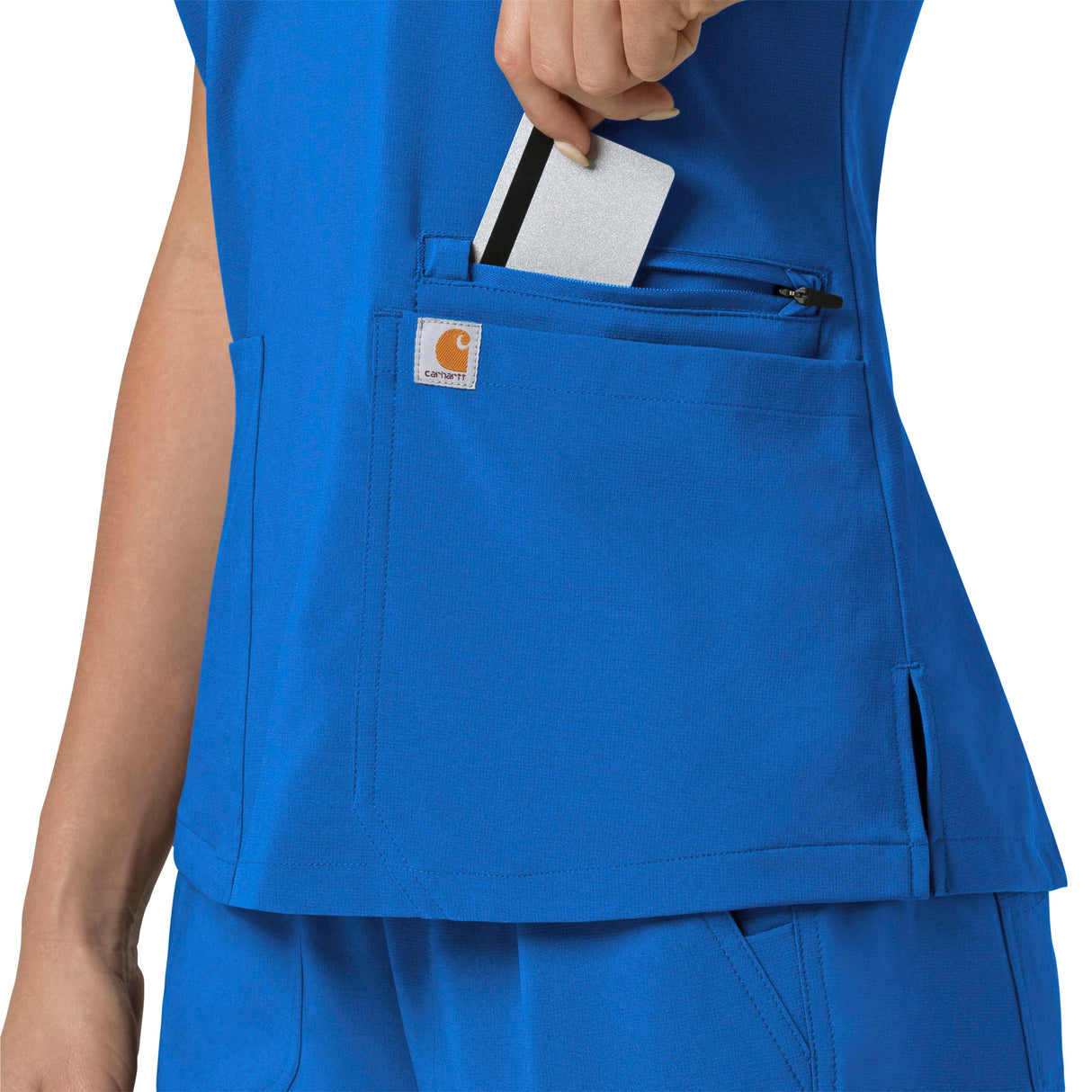 Carhartt® Force Cross-Flex Women's Flex Panel V-Neck Scrub Top