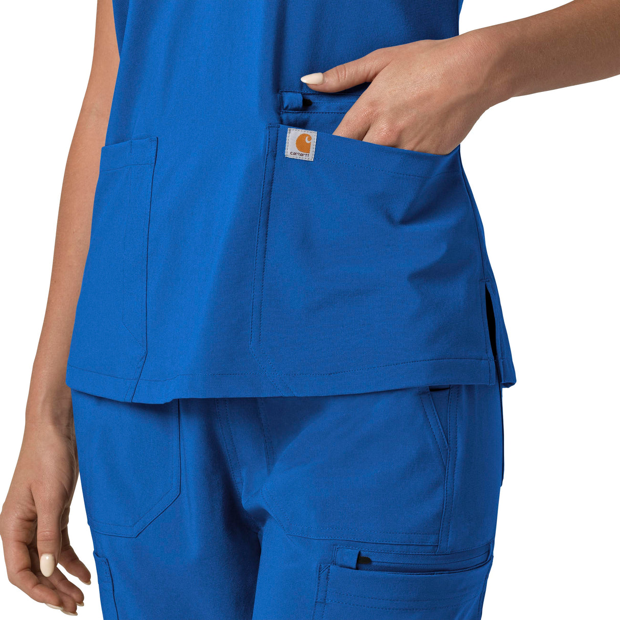 Carhartt® Force Cross-Flex Women's Flex Panel V-Neck Scrub Top