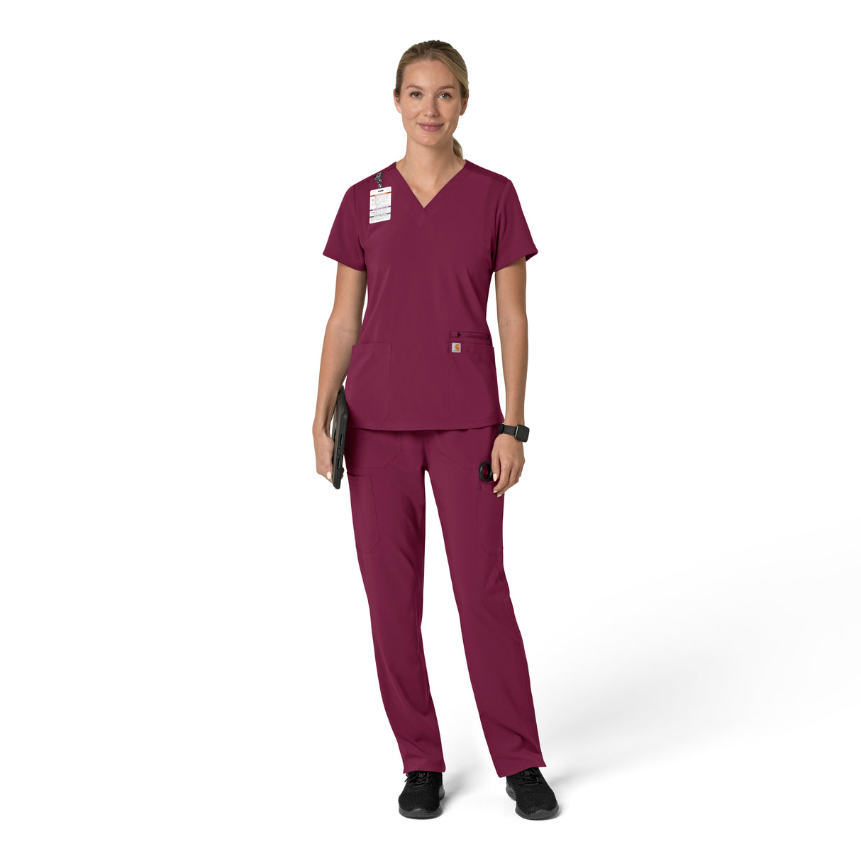 Carhartt® Force Cross-Flex Women's Flex Panel V-Neck Scrub Top