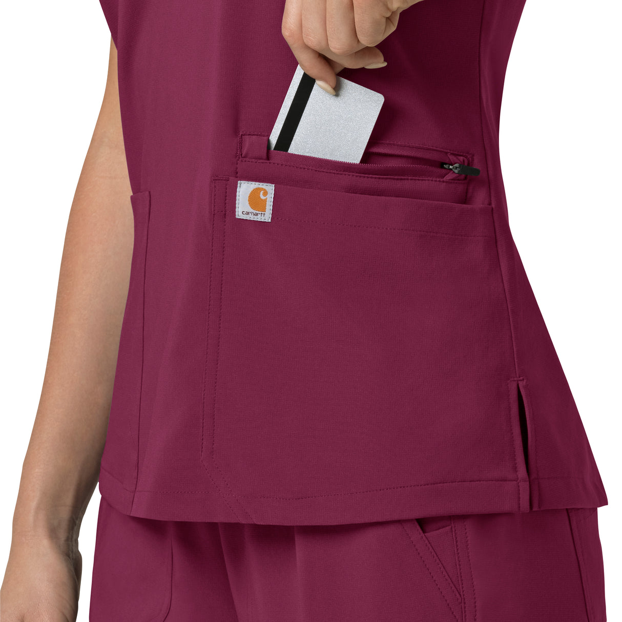 Carhartt® Force Cross-Flex Women's Flex Panel V-Neck Scrub Top