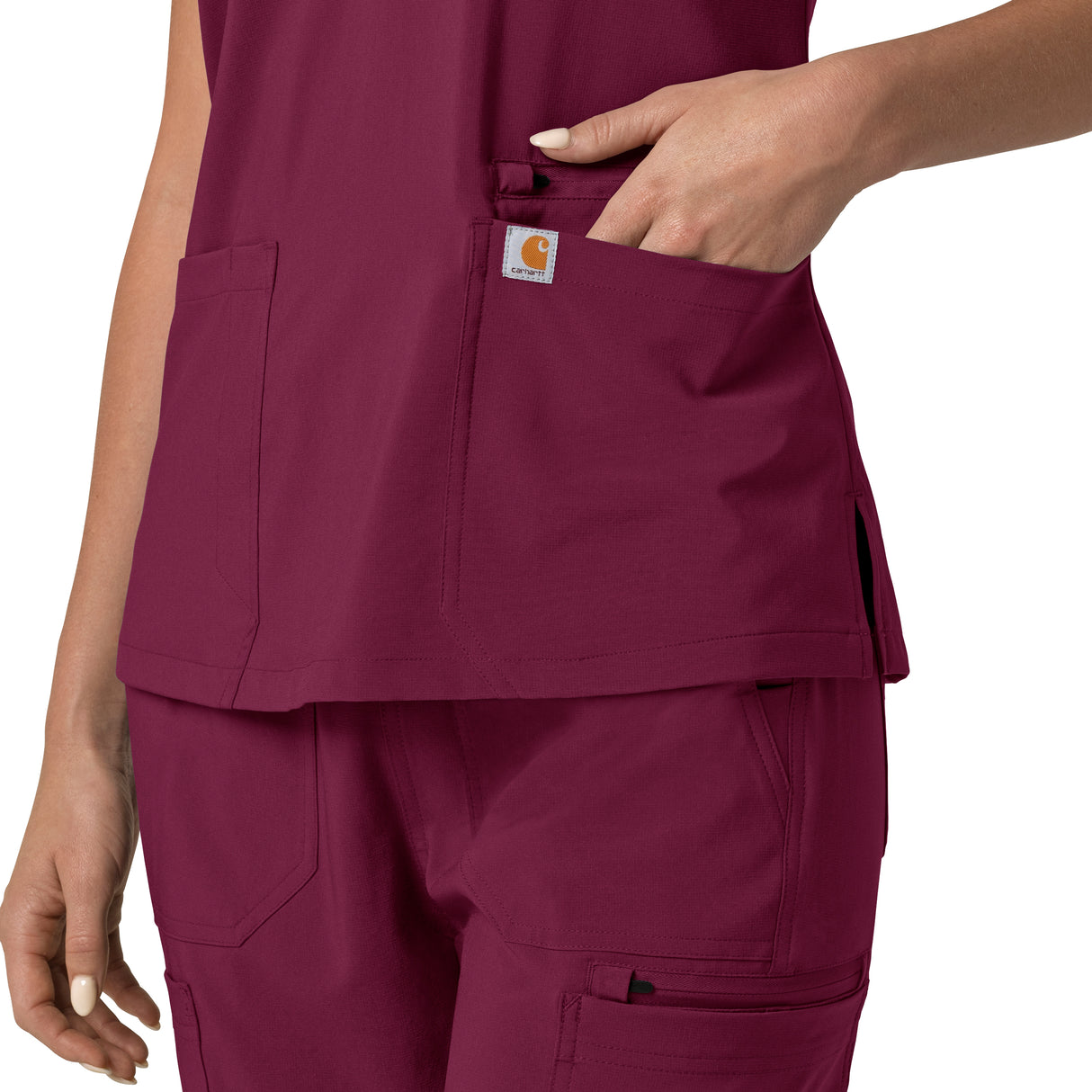 Carhartt® Force Cross-Flex Women's Flex Panel V-Neck Scrub Top