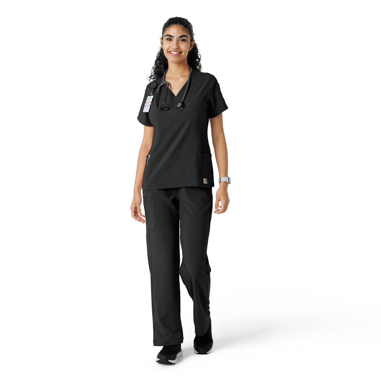Carhartt® Force Cross-Flex Women's Knit Panel Scrub Top