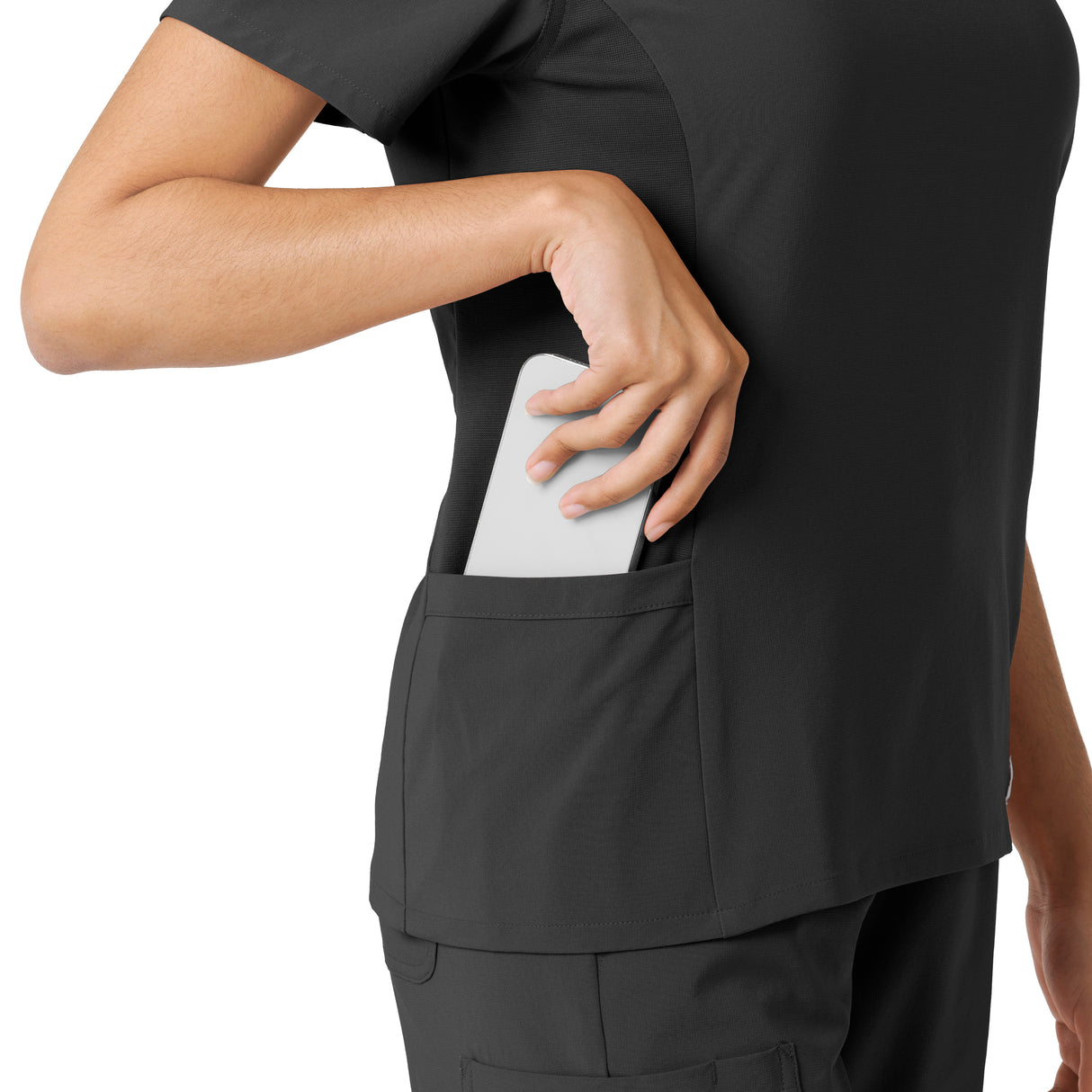 Carhartt® Force Cross-Flex Women's Knit Panel Scrub Top