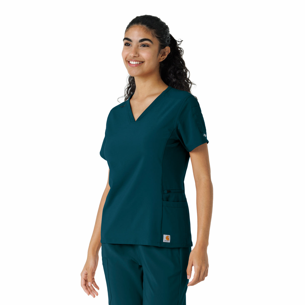 Carhartt® Force Cross-Flex Women's Knit Panel Scrub Top