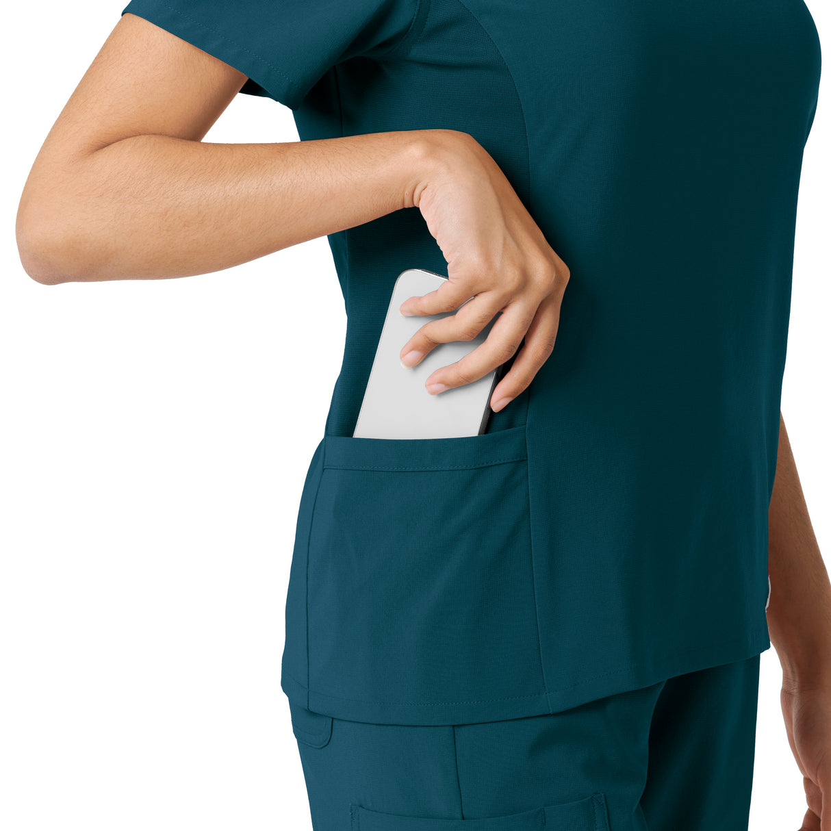 Carhartt® Force Cross-Flex Women's Knit Panel Scrub Top