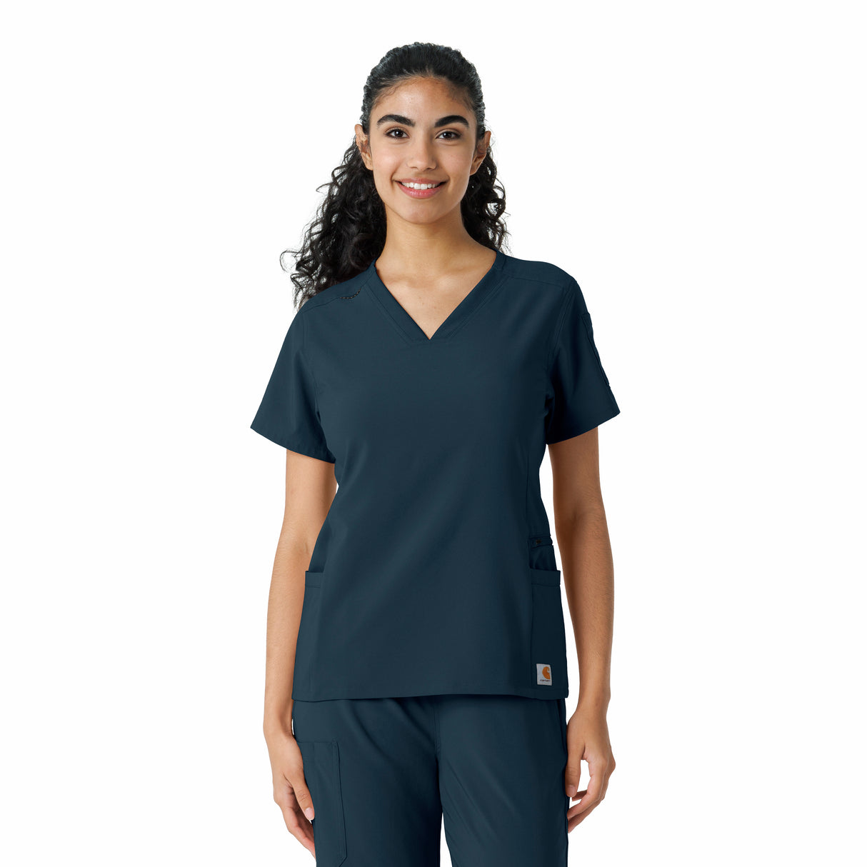 Carhartt® Force Cross-Flex Women's Knit Panel Scrub Top