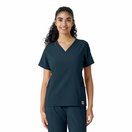 Carhartt® Force Cross-Flex Women's Knit Panel Scrub Top