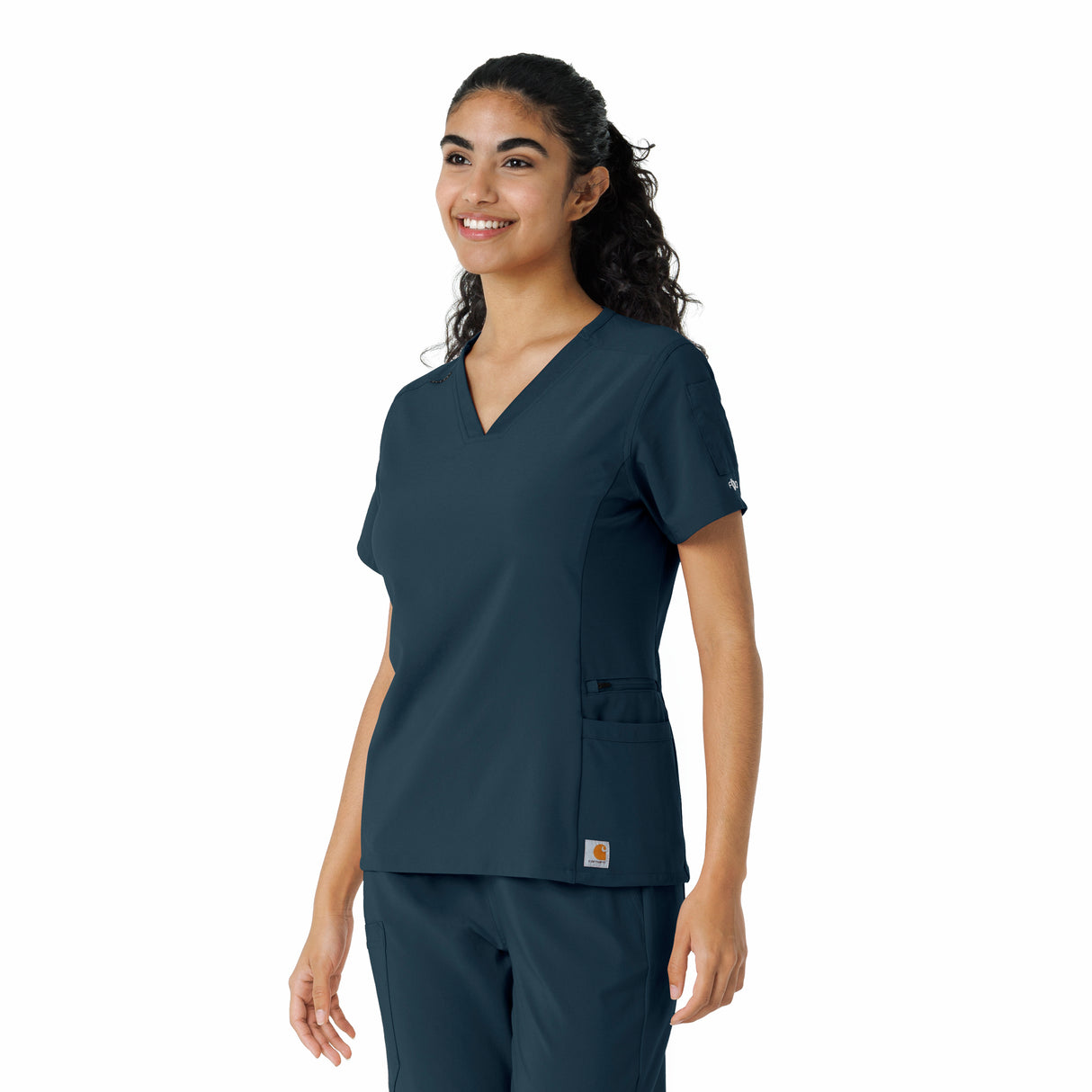 Carhartt® Force Cross-Flex Women's Knit Panel Scrub Top