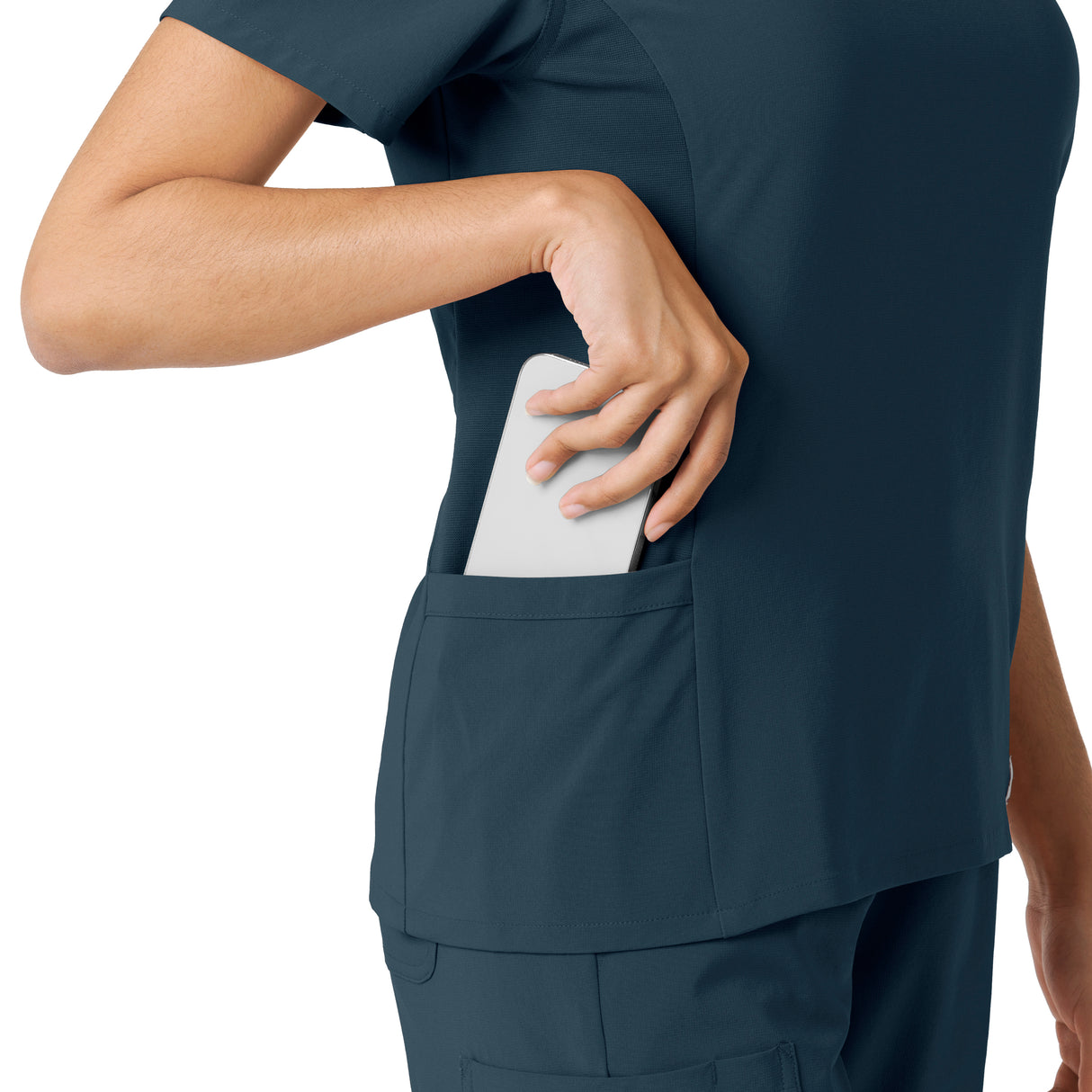 Carhartt® Force Cross-Flex Women's Knit Panel Scrub Top