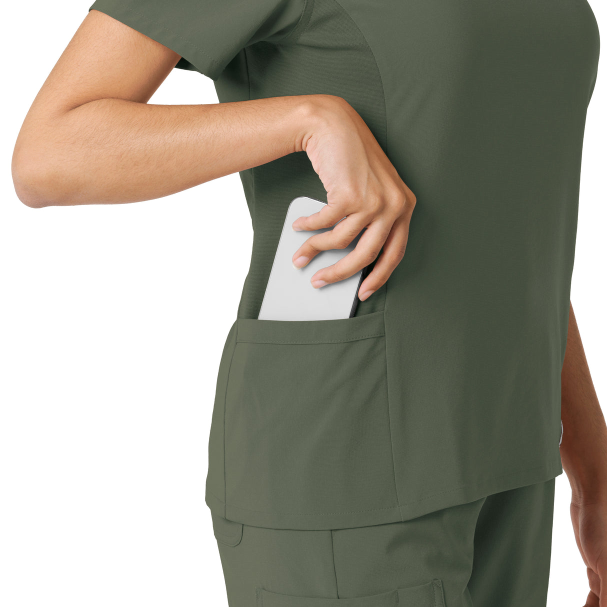 Carhartt® Force Cross-Flex Women's Knit Panel Scrub Top