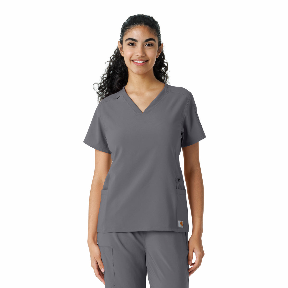 Carhartt® Force Cross-Flex Women's Knit Panel Scrub Top