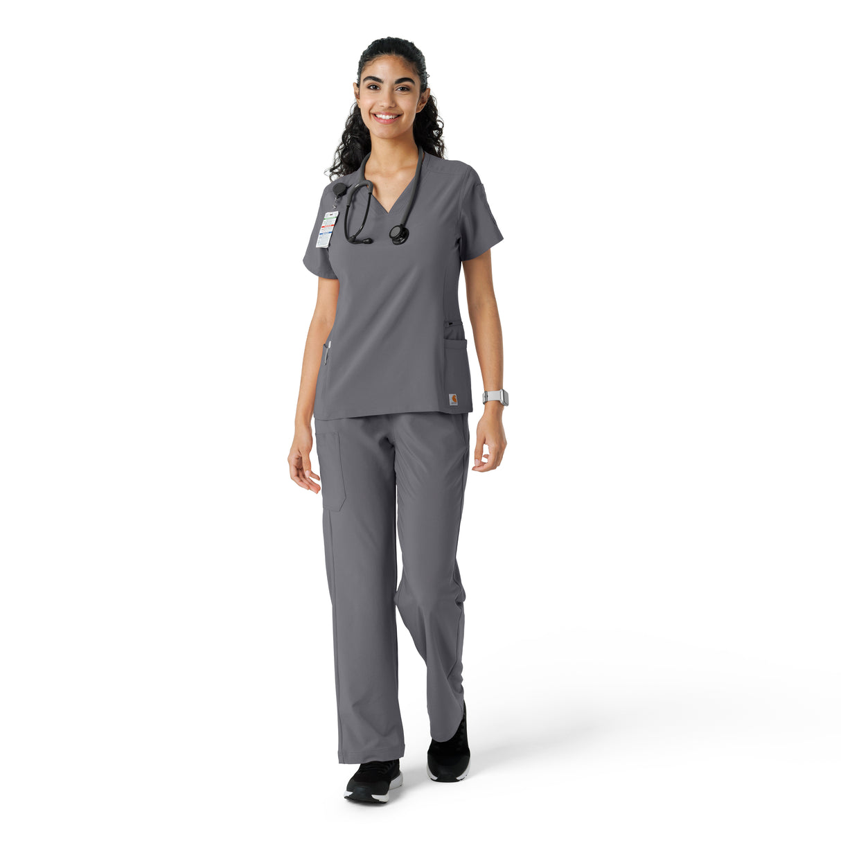 Carhartt® Force Cross-Flex Women's Knit Panel Scrub Top