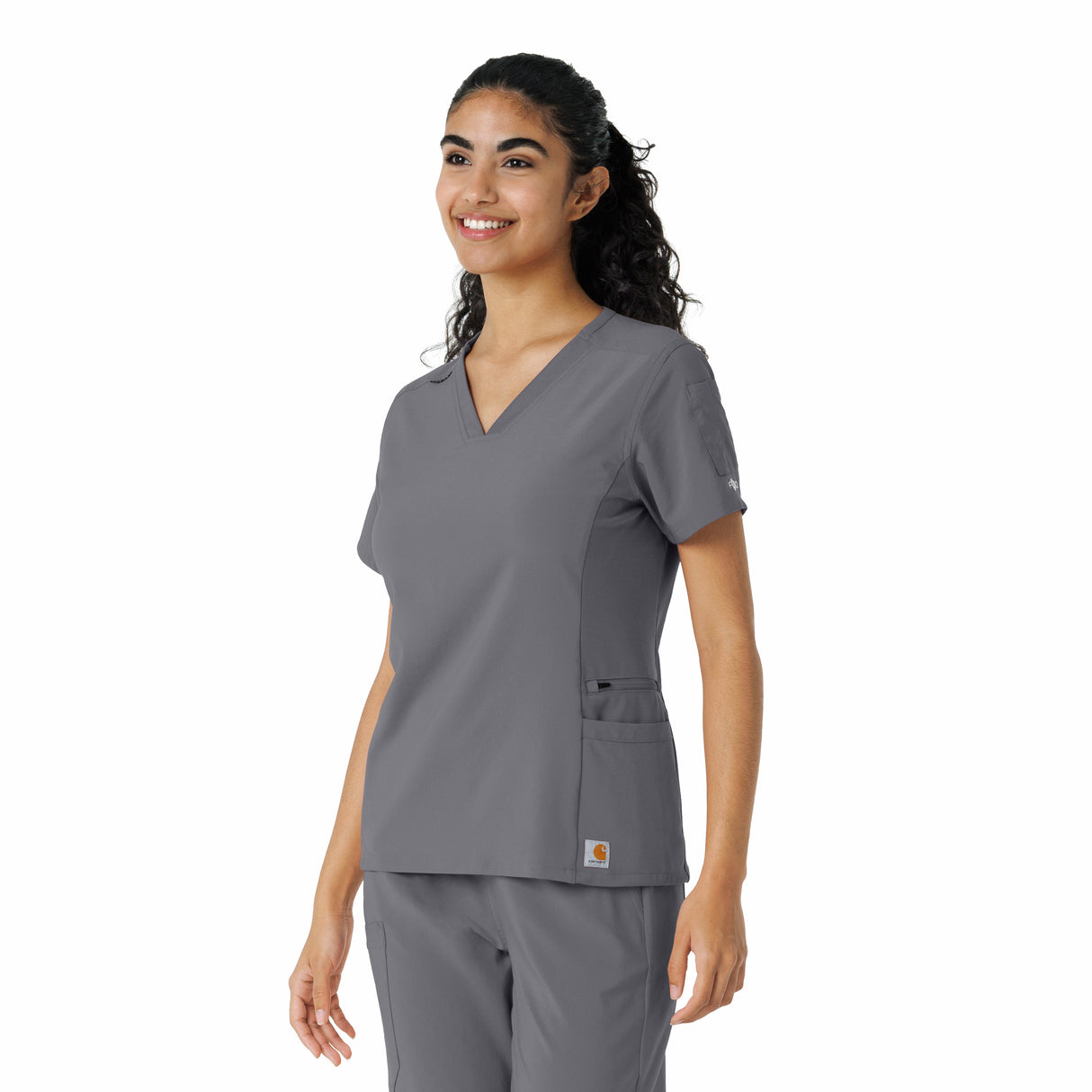 Carhartt® Force Cross-Flex Women's Knit Panel Scrub Top