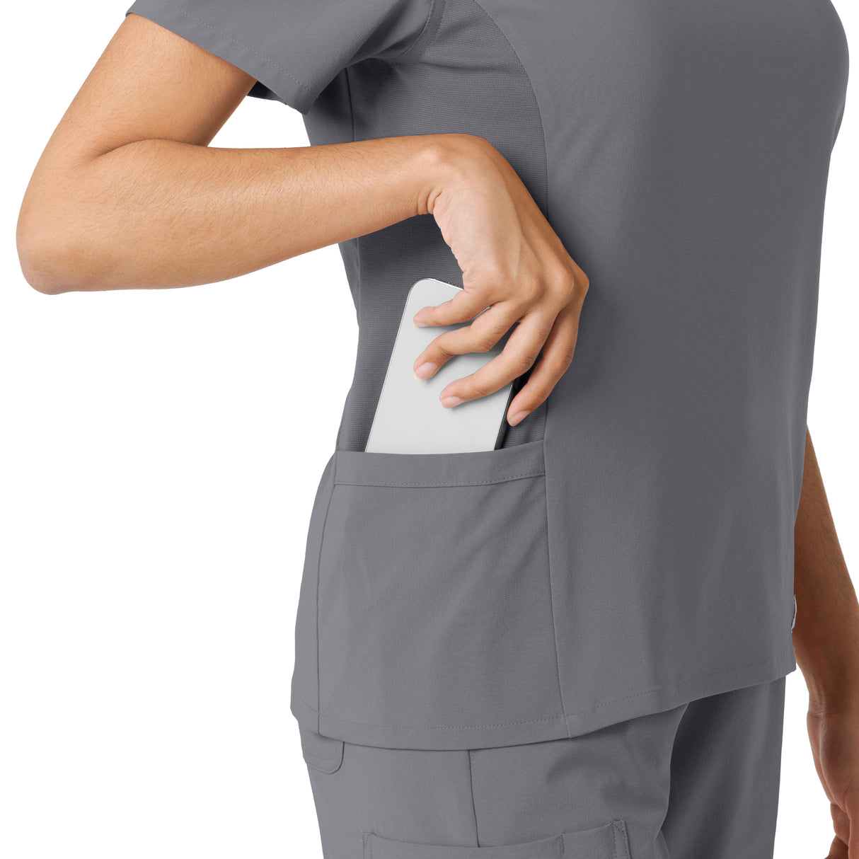 Carhartt® Force Cross-Flex Women's Knit Panel Scrub Top