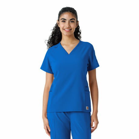 Carhartt® Force Cross-Flex Women's Knit Panel Scrub Top