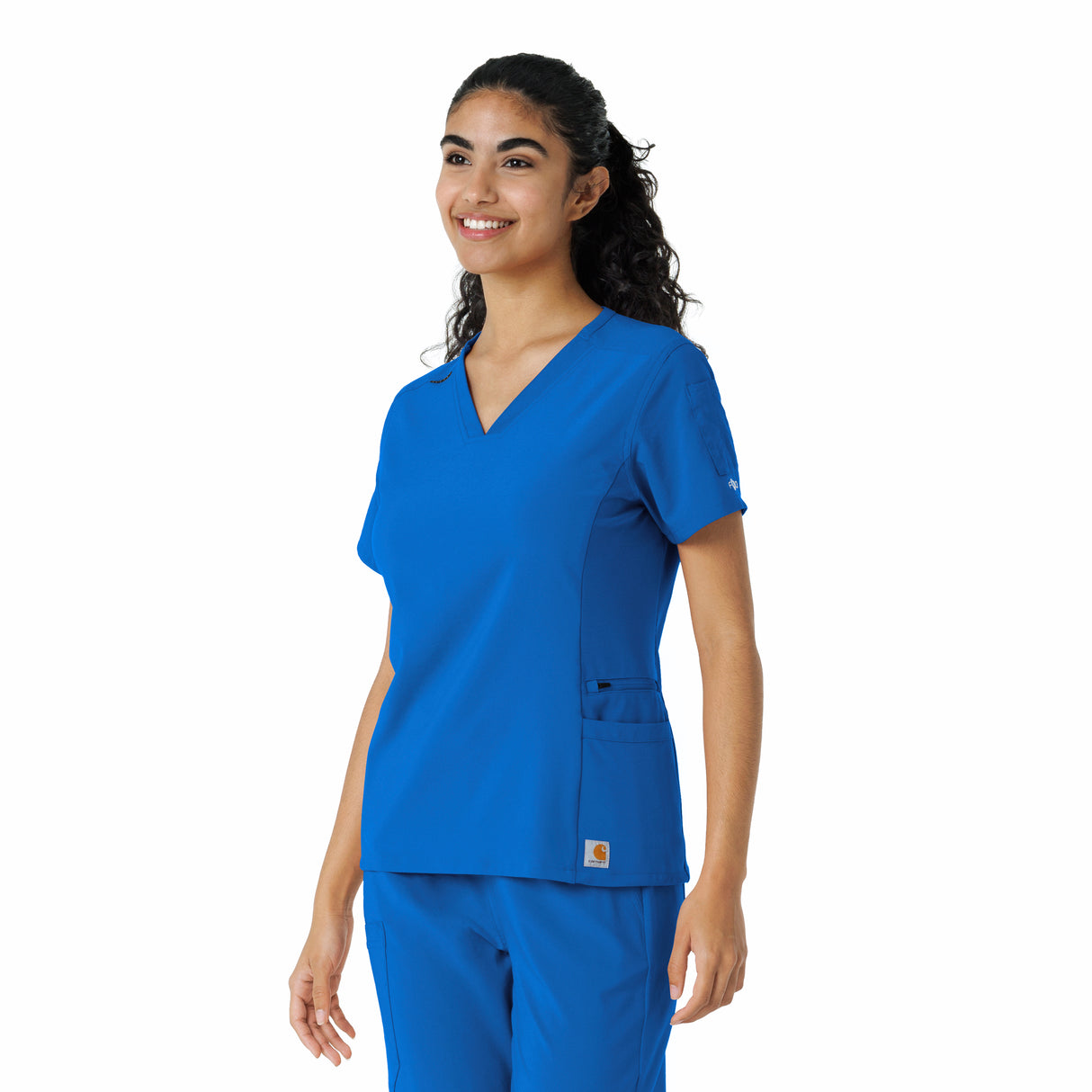 Carhartt® Force Cross-Flex Women's Knit Panel Scrub Top