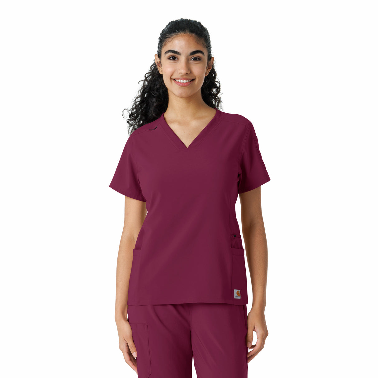 Carhartt® Force Cross-Flex Women's Knit Panel Scrub Top