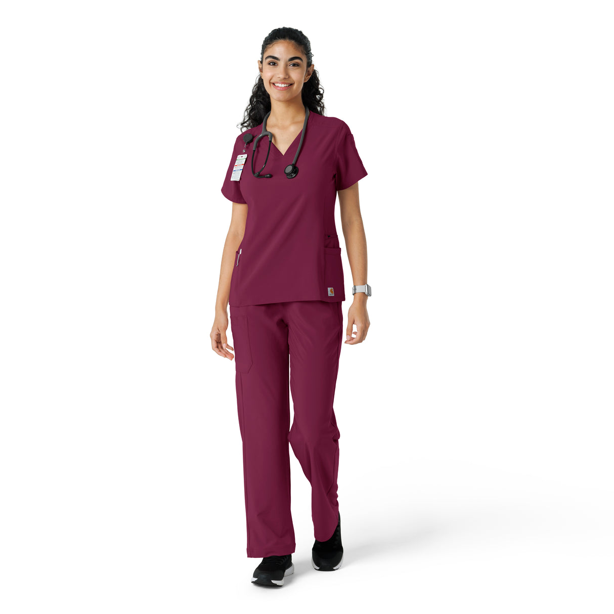 Carhartt® Force Cross-Flex Women's Knit Panel Scrub Top