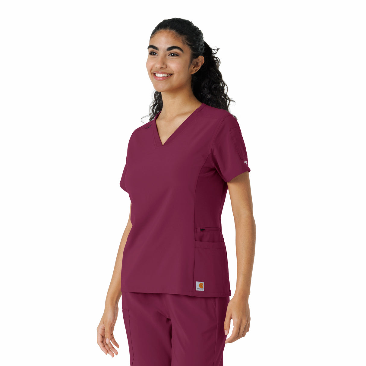 Carhartt® Force Cross-Flex Women's Knit Panel Scrub Top