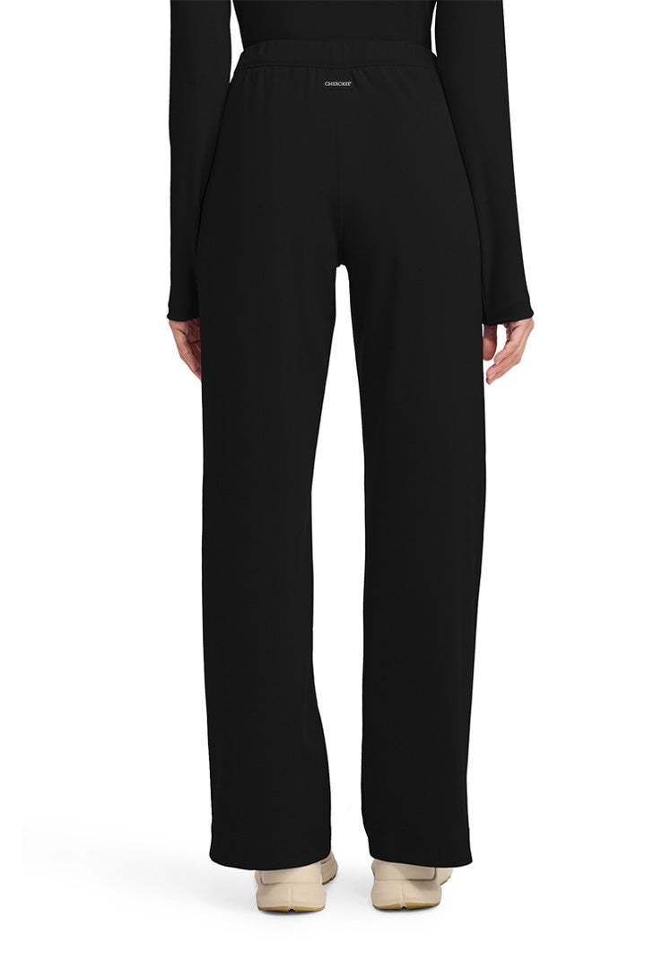 Achieve by Cherokee Women's Wide-Leg 3-Pocket Scrub Petite Pant