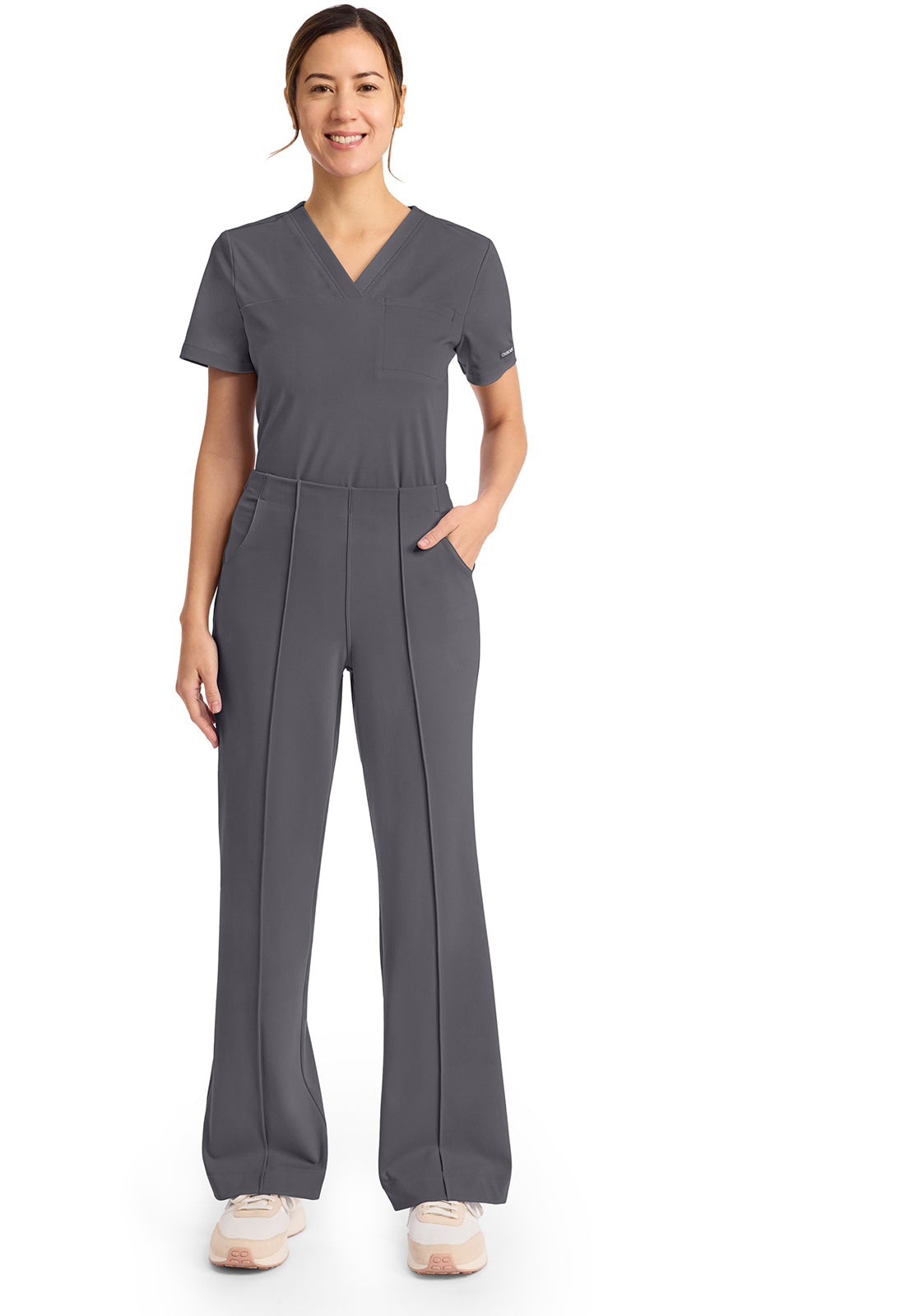 Achieve by Cherokee Women's Wide-Leg 3-Pocket Scrub Pant