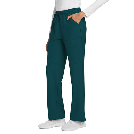 Cherokee Workwear Originals Ultra Women's Mid Rise Drawstring Trouser Cargo Pant
