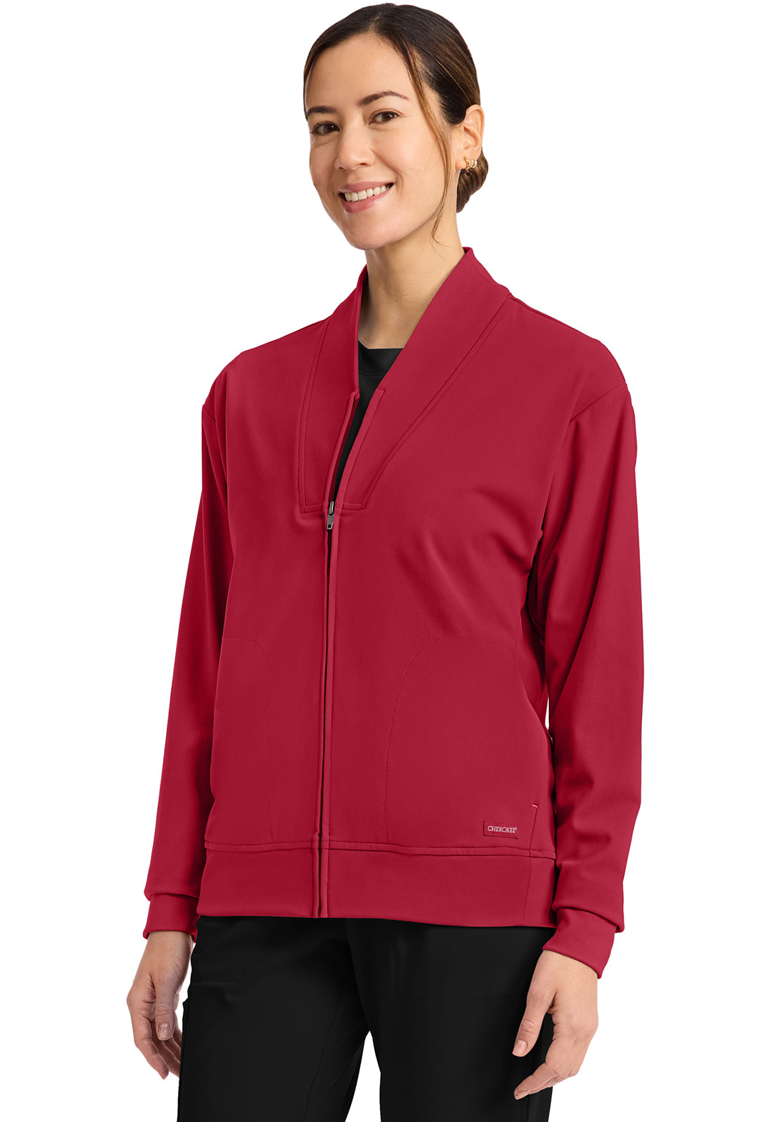 Achieve by Cherokee Women's Zip-Up Warm-Up Jacket