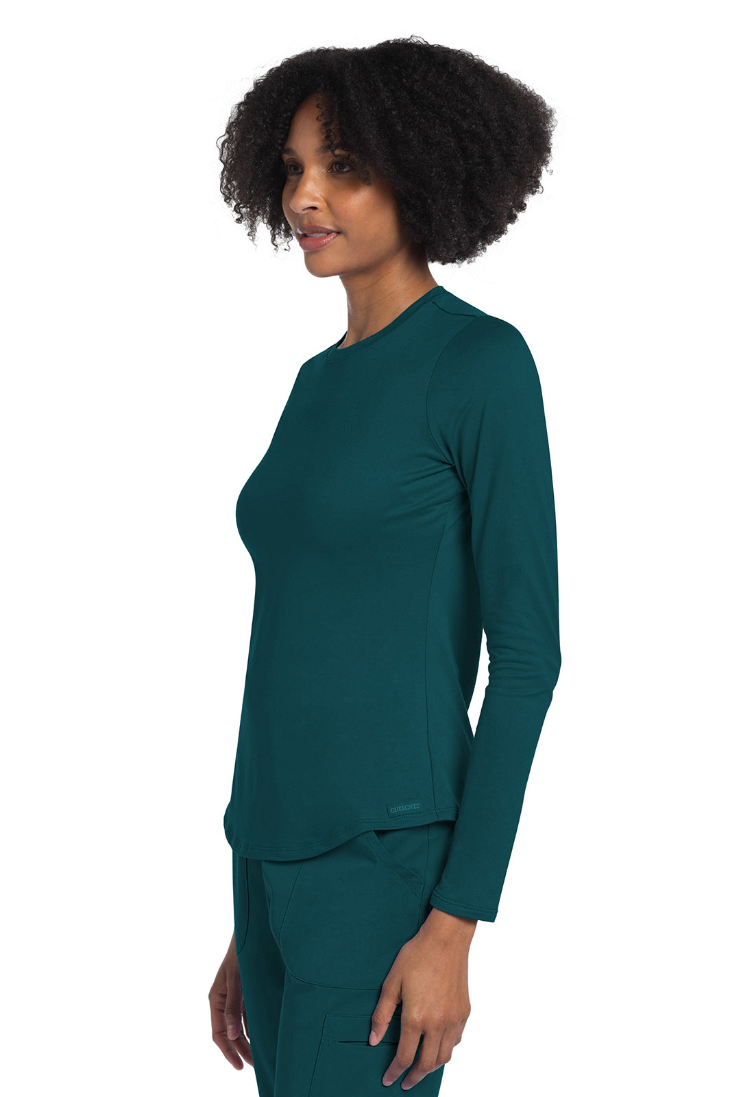Cherokee Basics Women's Long Sleeve Underscrub Knit Tee
