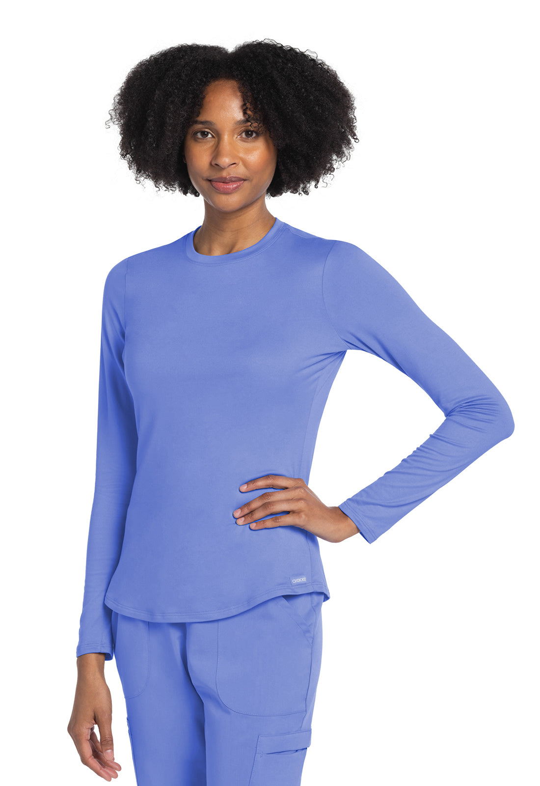 Cherokee Basics Women's Long Sleeve Underscrub Knit Tee