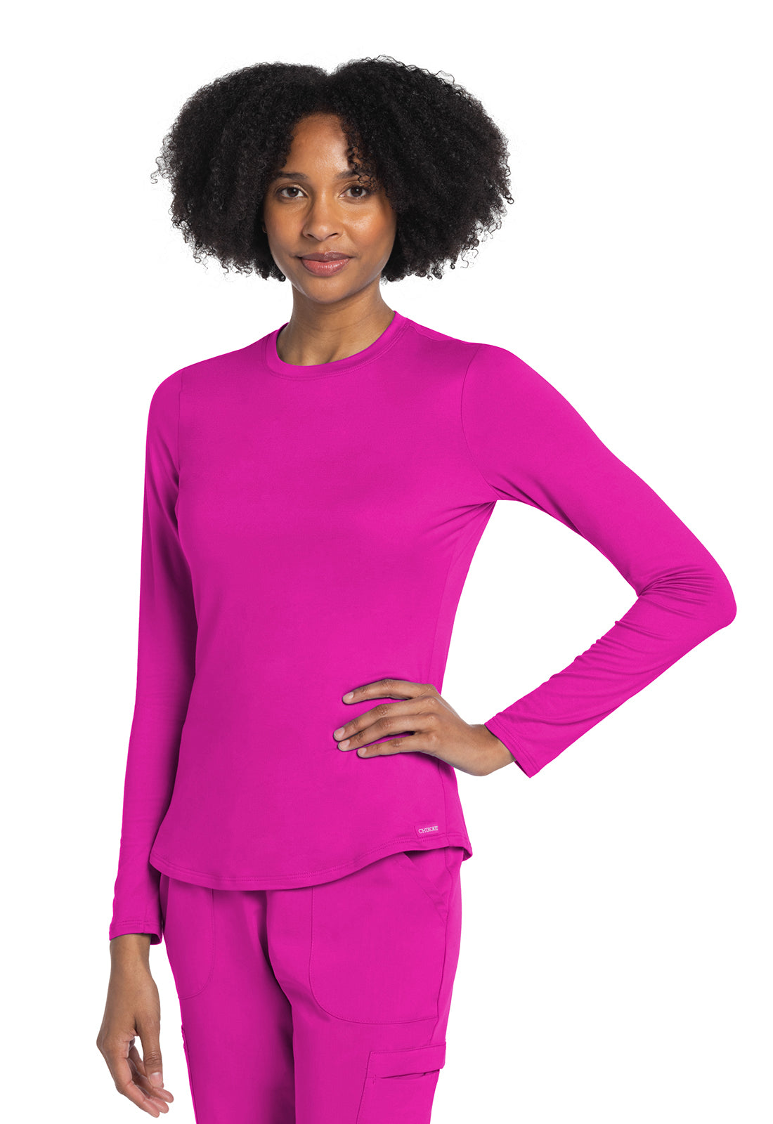 Cherokee Basics Women's Long Sleeve Underscrub Knit Tee