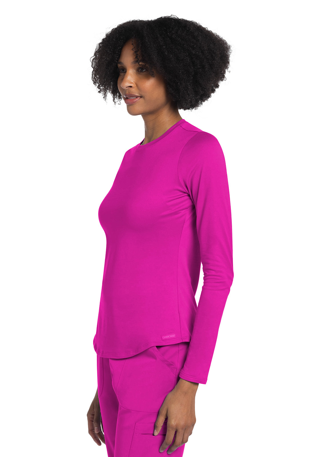 Cherokee Basics Women's Long Sleeve Underscrub Knit Tee