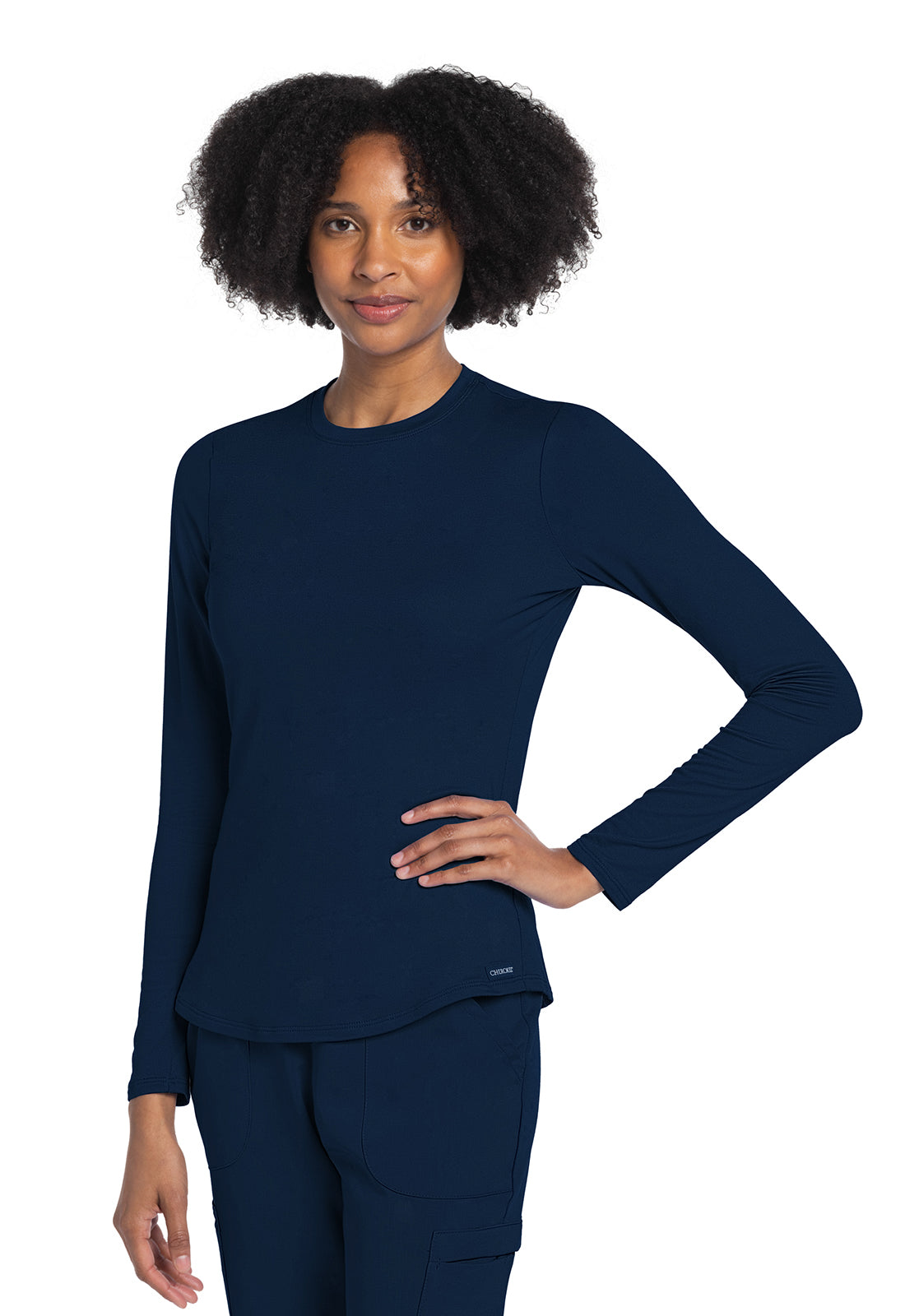 Cherokee Basics Women's Long Sleeve Underscrub Knit Tee