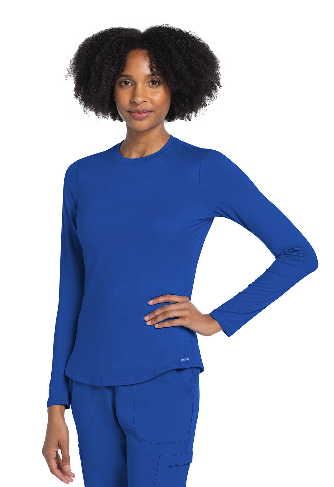 Cherokee Basics Women's Long Sleeve Underscrub Knit Tee
