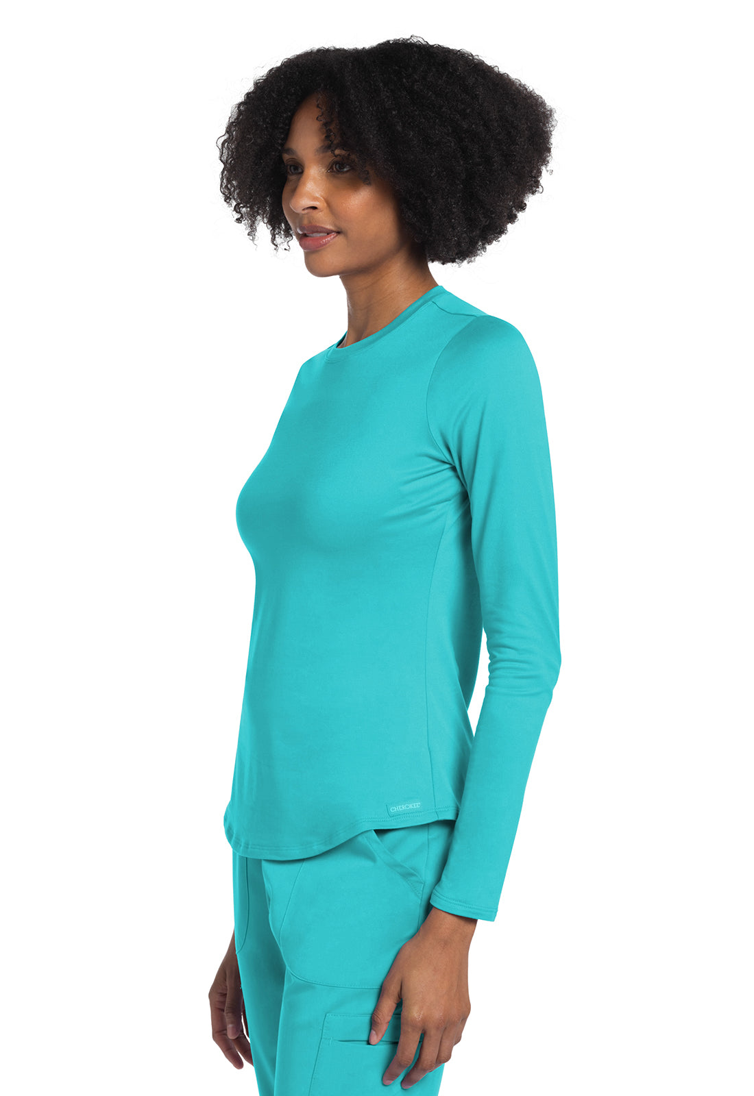 Cherokee Basics Women's Long Sleeve Underscrub Knit Tee