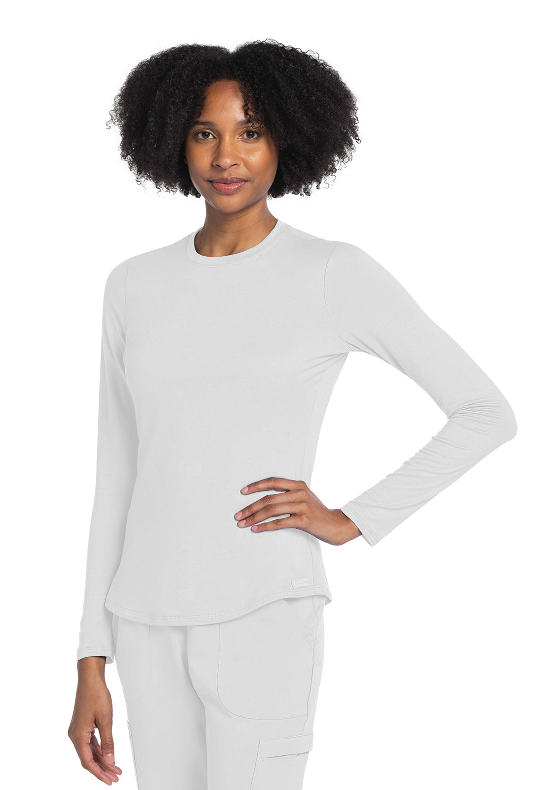 Cherokee Basics Women's Long Sleeve Underscrub Knit Tee