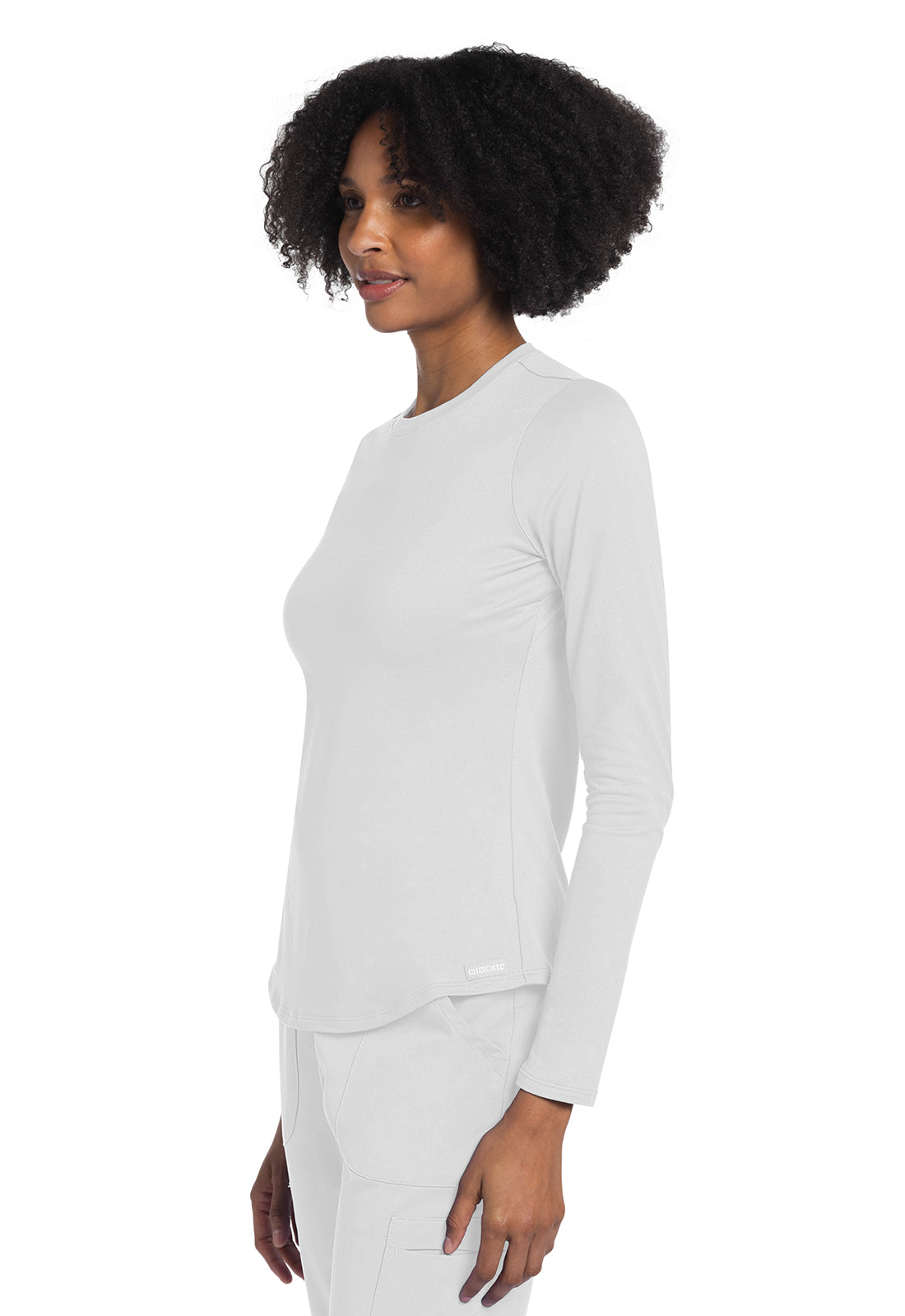 Cherokee Basics Women's Long Sleeve Underscrub Knit Tee