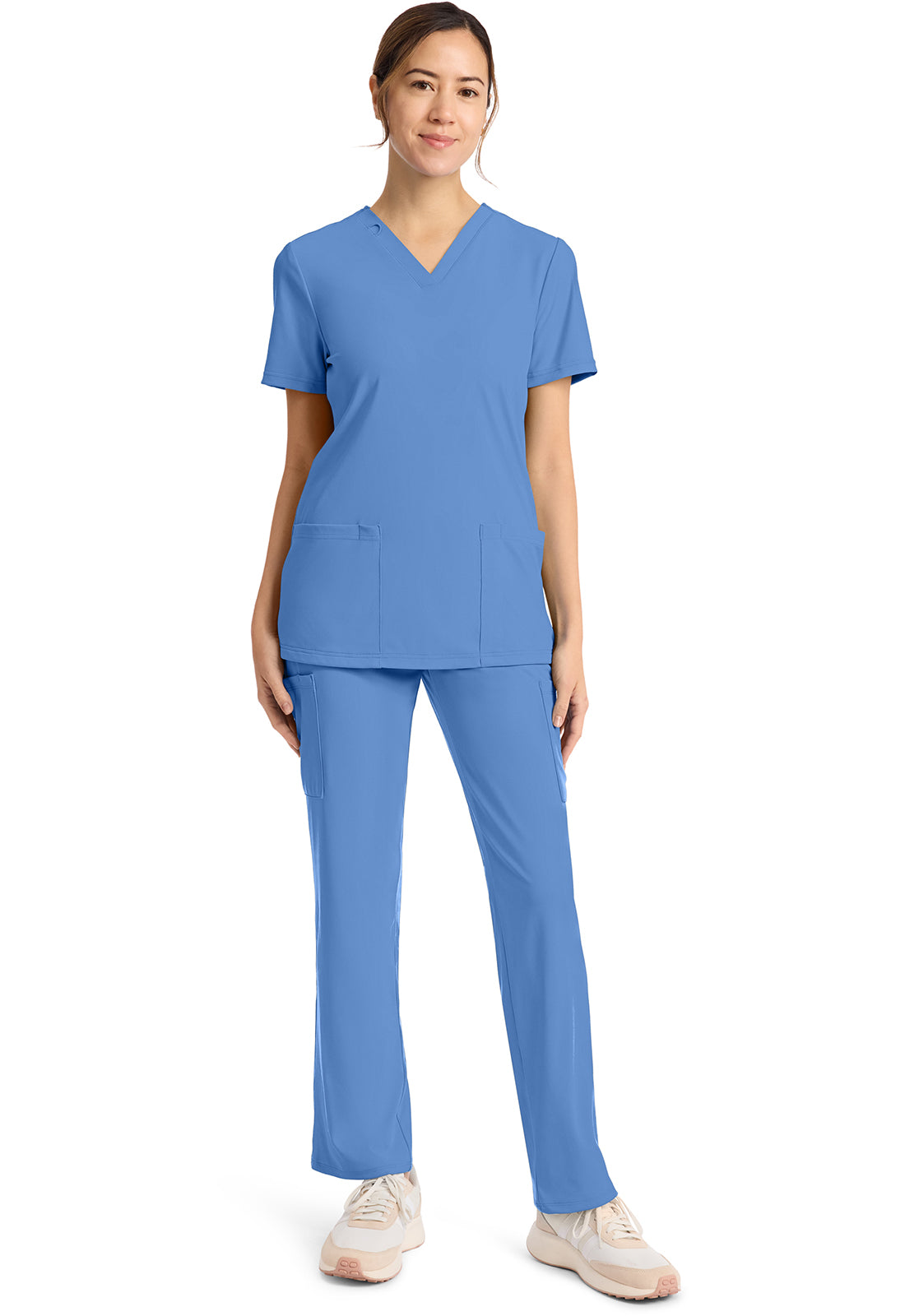 Achieve by Cherokee Women's 2-Pocket V-Neck Scrub Top